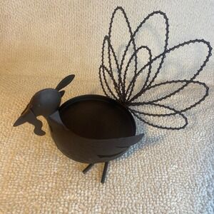 Yankee Candle Turkey Metal Jar Candle Holder Fall Thanksgiving Decor